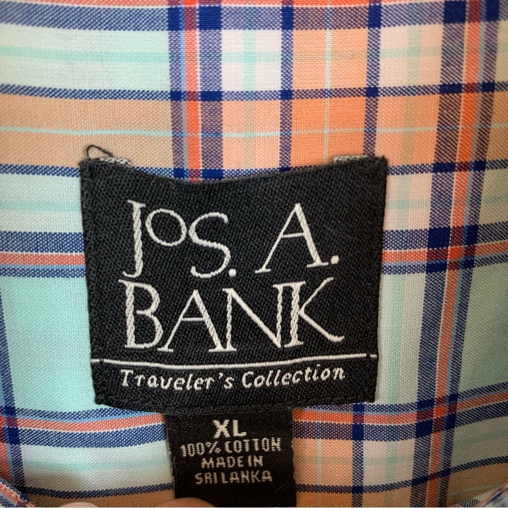 JoS A Banks Travelers Collection Plaid Button Up Dress Shirt - Picture 4 of 15